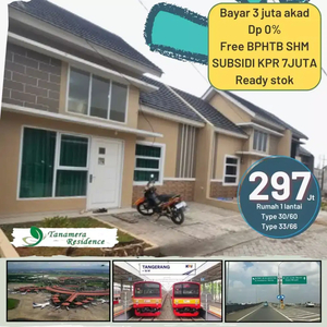 Rumah minimalis tanpa DP free BPHTB Cluster Tanamera Residence