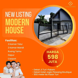 Rumah Modern Scandinavian di Jl Turi Syahdu dan Asri