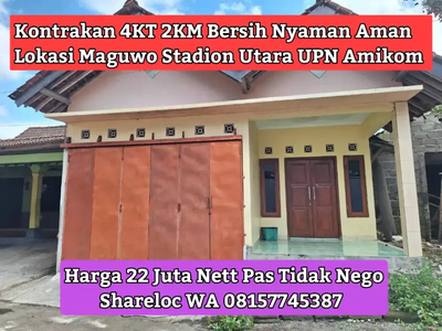 Rumah Murah 4KT Stadion Maguwo Jogja Bay 22Juta Nett