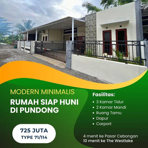 Rumah Siap Huni Luas Tanah 114 m2 dekat Pasar Cebongan