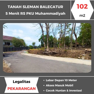 Tanah Balecatur Sleman Dekat RS PKU Muhammadiyah Pekarangan