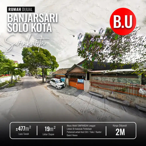 Tanah & Bangunan di Surakarta Kota Solo Banjarsari Brayat Manahan