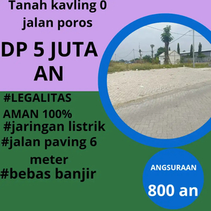 Tanah kavling strategis 0 jalan poros.menganti.PIV