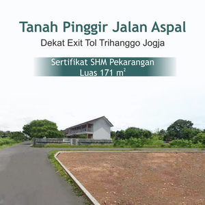 Tanah Trihanggo Jogja, 300 meter ke Jl. Raya Ringroad Barat