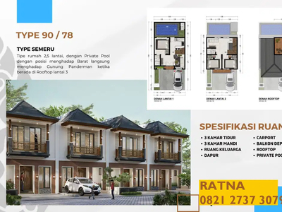 villa 3 lantai promo 700 jutaan tinggal 1 unit saja// view mantap