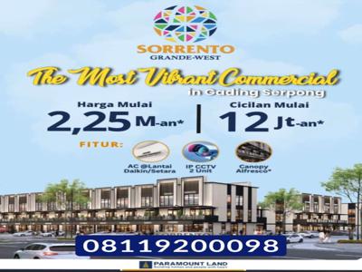 Dijual ruko Sorrento Grande deretan Pisa Grande Gading Serpong