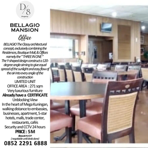 BELLAGIO MANSION OFFICE, Kuningan,SERTIPIKAT, 271sqm, dibawah NJOP 5M