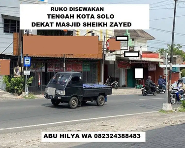 RUKO DISEWAKAN PINGGIR JALAN RAYA TENGAH KOTA SOLO DEKAT SMAN 5 SKA