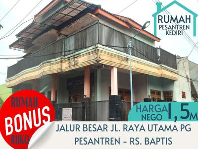 Dijual Rumah 6 Kamar : Rumah Plus Ruko Dekat RS Baptis Kota Kediri