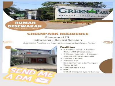 Dikontrakan/Disewakan Rumah SemiFull Furniture di Greenpark Residence