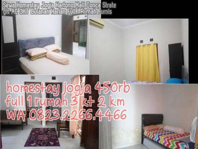 Sewa Homestay Jogja Hartono Mall Conca Strategis AC 3KT Bulanan Harian