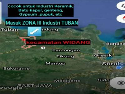 tanah industri (zona 3) widang tuban jawa timur
