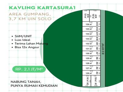 Tanah Kartasura Murah 12x Angsur tanpa Bunga