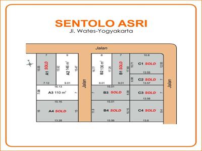 Tanah Murah Sentolo Jogja: 1 jt-an Masih Promo