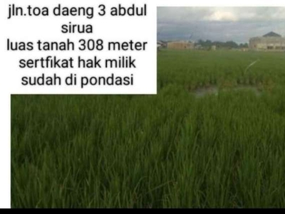 BATUA Tanah Kosong berpondasi Jalan Toa Daeng 3 Makassar