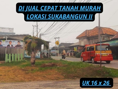 Dijual tanah Sukabangun 2 Lokasi Pinggir Jalan Depan Bakso Sony