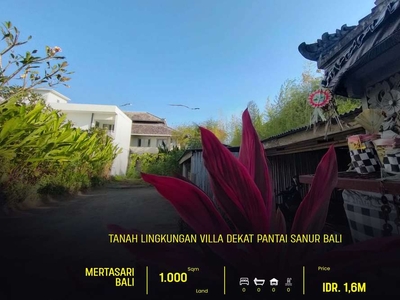 EXCLUSIVE TANAH BEACHSIDE Area Villa Dekat Pantai Mertasari Sanur Bali
