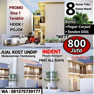 JUAL KOS 8 KAMAR 800JT DI UNDIP TEMBALANG