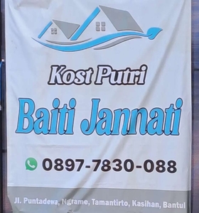 Kost Wanita Baiti Jannati, dekat kampus UMY Jogjakarta