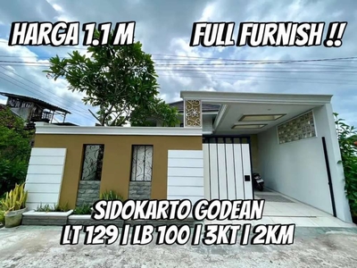 Mewah & berkualitass Dijual Rumah Full Furnished di Sidokarto Godean