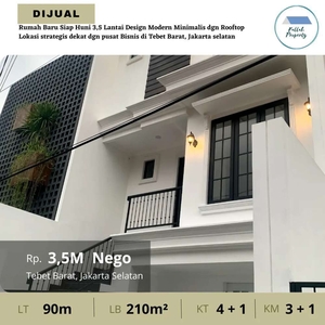 Rumah Baru Siap Huni dgn Roof Top di Tebet Barat, Jakarta Selatan