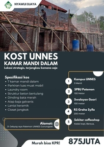 Termurah kost ciamik unnes pinggir jalan 7 kamar