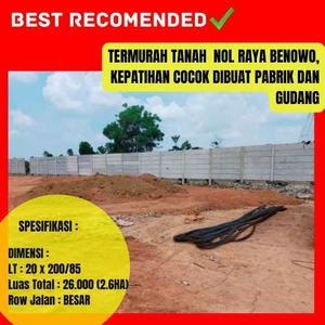 TERMURAH Tanah NOL RAYA KEPATIHAN BENOWO dkt Margomulyo Tandes