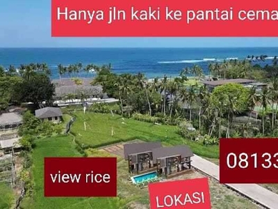 villa baru off plan view rice furnish hny jalan kaki ke pantai cemagi