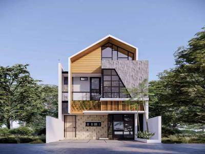 Rumah dijual 2 lantai scandinavian800 jutaan di Cilangkap Tapos Depok
