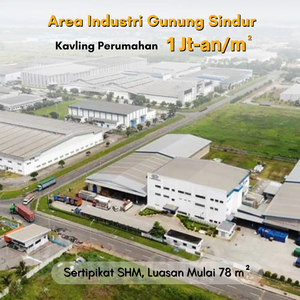 Mulai 1 Jt-an Kavling SHM Area Industri Gunung Sindur, Bogor