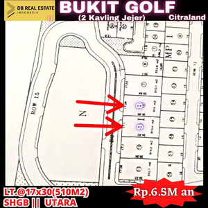 DIJUAL 2 KAVLING JEJER BUKIT GOLF CITRALAND UTAMA