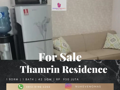 Dijual Apartement Thamrin Residence 1BR Full Furnished Mid Floor