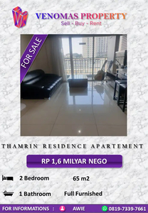 Dijual Apartement Thamrin Residence 2 Bedrooms Lantai Rendah
