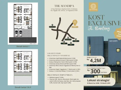 Dijual Kost Exclusive Jalan Kaliurang Dekat Kampus