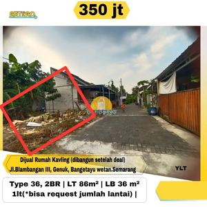Dijual Rumah di Jl Blambangan Genuk (Dibangun setelah transaksi)