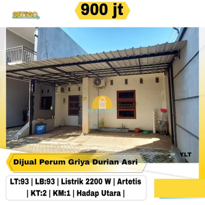 Dijual Rumah di Perum Griya Durian Asri