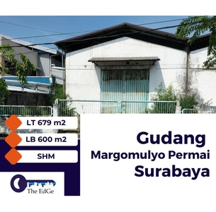 Jual Gudang Second Margomulyo Permai LT 679m2 LB 600m2 Dekat Tol dan Pelabuhan di Surabaya Barat - Surabaya