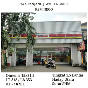 RUKO RAYA PANJANG JIWO SURABAYA DEKAT UBAYA UNIVERSITAS & RUMAH SAKIT