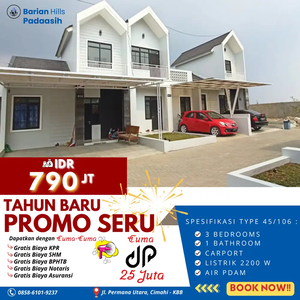 Rumah Baru PROMO DP 25jt All In, Legal SHM. Dkt Kota Cimahi