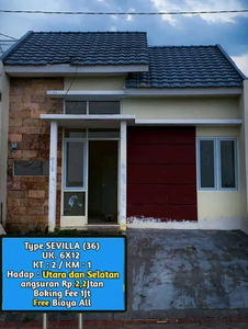 Rumah ready Kedamean gresik free all biaya notaris, AJB, bbn