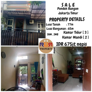 Sale Pondok Ranggon Jakarta Timur