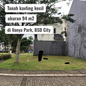 Tanah kavling hook strategis di Vanya Park Bsd Tangerang