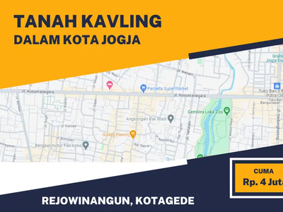 Tanah Kavling SHM Paling Untung Di Pusat Kota Jogja dekat Balai Kota