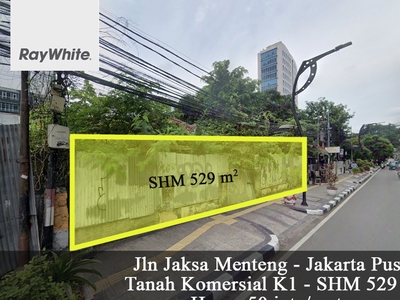 Tanah Komersial Murah jalan jaksa bisa 8 Lantai Menteng Jakarta Pusat