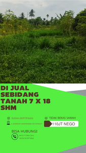 Dijual Tanah 7 x 18 SHM