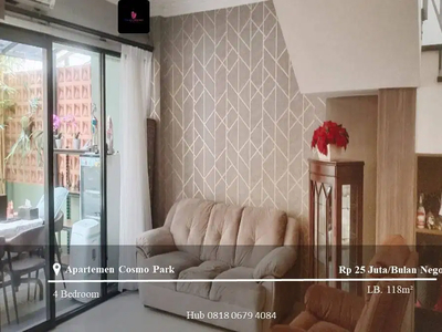 Disewakan Apartement Cosmo Park 3BR+1 Full Furnished 2 Lantai