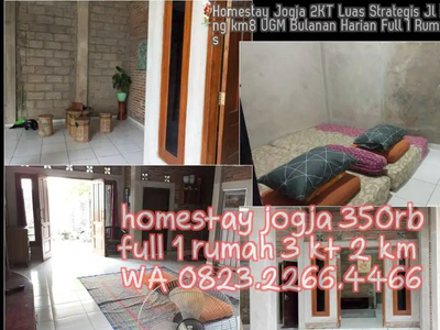 Homestay Jogja 2KT Luas Strategis Jl Kaliurang km8 UGM Bulanan Harian