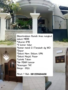 kontrak/sewa rumah Wonorejo Rungkut Surabaya dekat kampus stikom