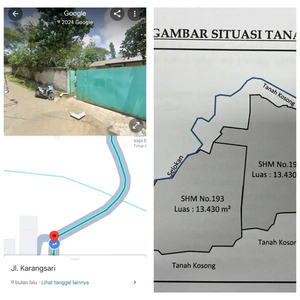 Di jual tanah SHM + kebun 26.860 m2 di Karangsari, Cariu Bogor