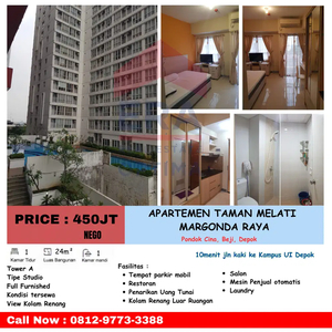 DIJUAL APARTEMEN TAMAN MELATI MARGONDA RAYA, PONDOK CINA, BEJI - DEPOK